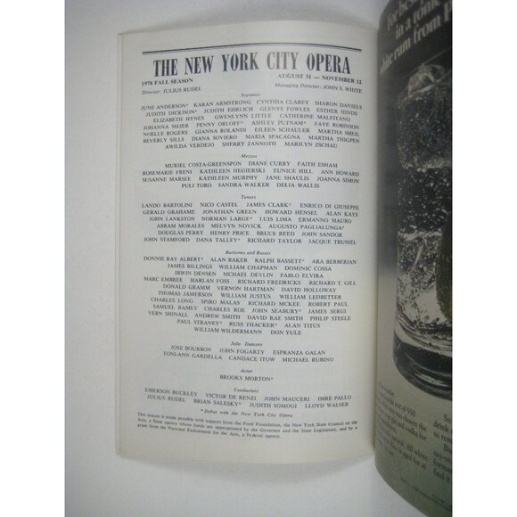 Turk in Italy New York City Opera Program 1978 Fall Season City Sings Gramm - Picture 2 of 4